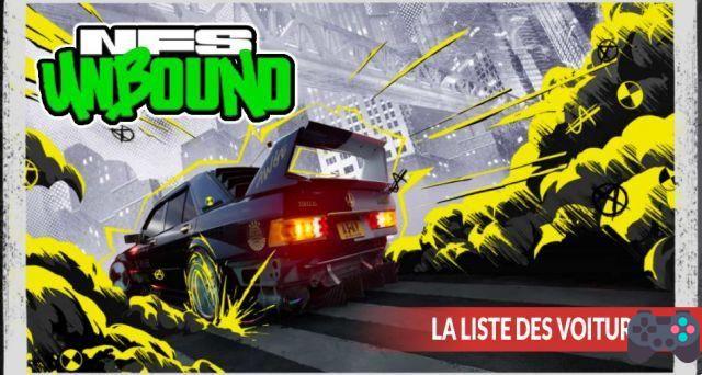 Need for Speed ​​Unbound la lista de autos para desbloquear o comprar en el juego