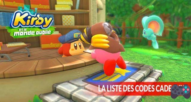 Guía Kirby and the Forgotten World la lista de todos los códigos de regalo en Nintendo Switch